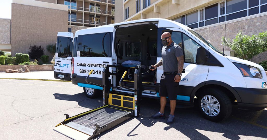 The Metro Phoenix & Tucson Areas require transportation that accommodates bariatric wheelchair users’ needs. HealthLift Non-Emergency Medical Transportation (NEMT) of Arizona provides bariatric transportation at the highest standard, even providing necessary equipment (wheelchairs, stretchers, oxygen, etc.) for passenger use.